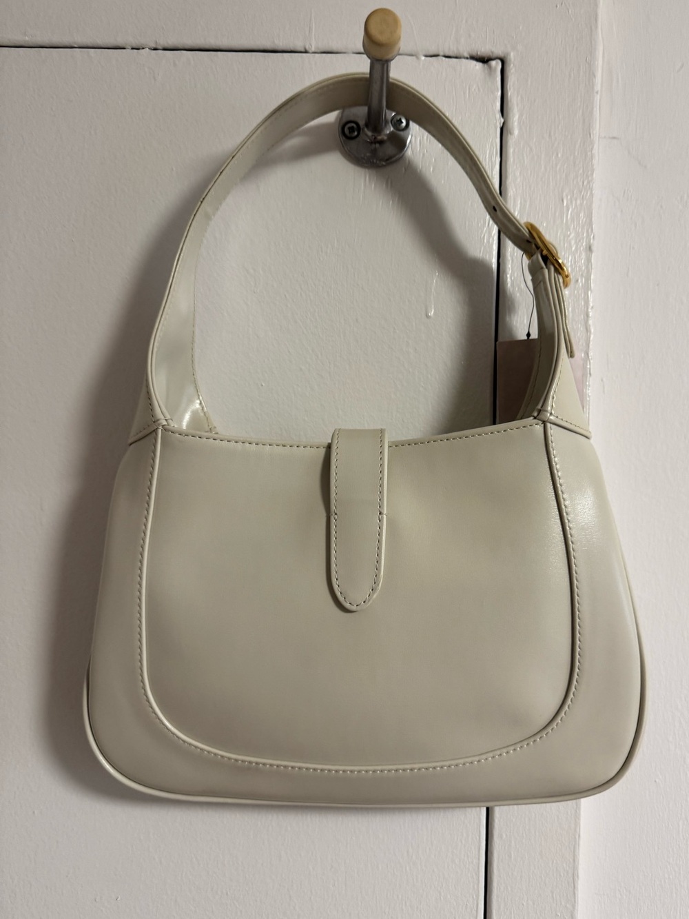 AUTHENTIC Gucci Jackie 1961 Small Bag in Mystic White with Gold Piston Lock - Picture 4 of 9